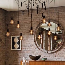 Creatieve Amerikaanse stijl hanglamp met 12 lampen