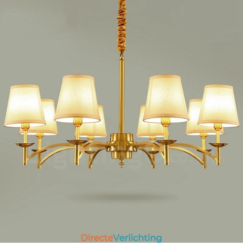 8-lichts rustieke lodge geïntegreerde metalen kroonluchter