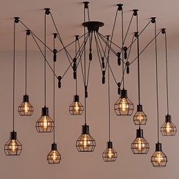 Creatieve Amerikaanse stijl hanglamp met 12 lampen