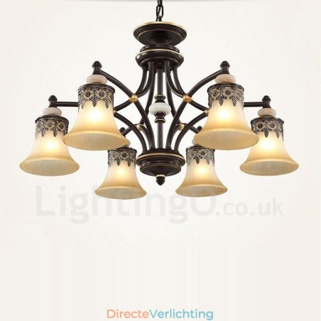 6-lichts traditionele klassieke geïntegreerde metalen kroonluchter 6-lichts traditionele klassieke geïntegreerde metalen kroonluchter