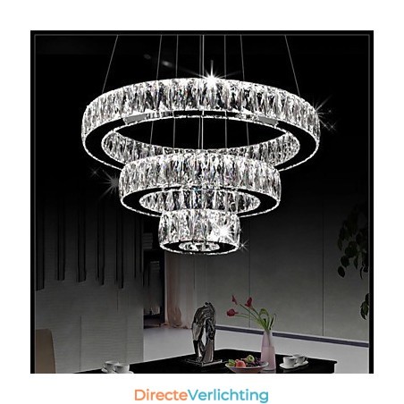 Kristallen hanglamp moderne verlichting drie ringen D204060 K9 grote kristallen plafondlampen armaturen Kristallen hanglamp moderne verlichting drie ringen D204060 K9 grote kristallen plafondlampen armaturen