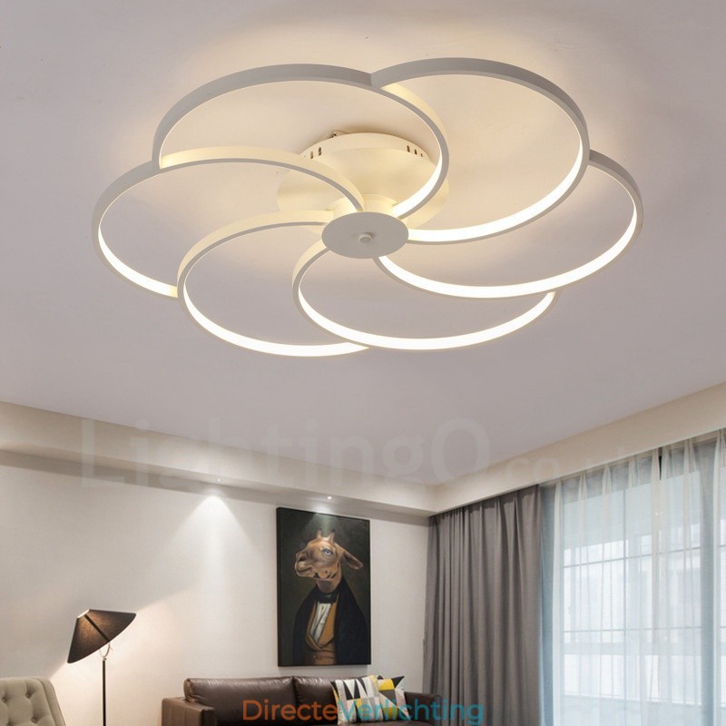 6-lichts moderne, eigentijdse, geïntegreerde metalen kroonluchter
