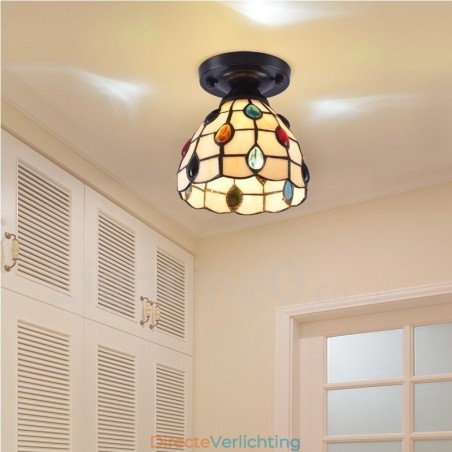 Geïntegreerde plafondlamp in mediterrane stijl Geïntegreerde plafondlamp in mediterrane stijl
