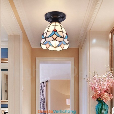 Geïntegreerde plafondlamp in mediterrane stijl Geïntegreerde plafondlamp in mediterrane stijl