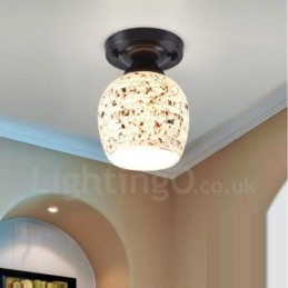 Geïntegreerde plafondlamp in mediterrane stijl
