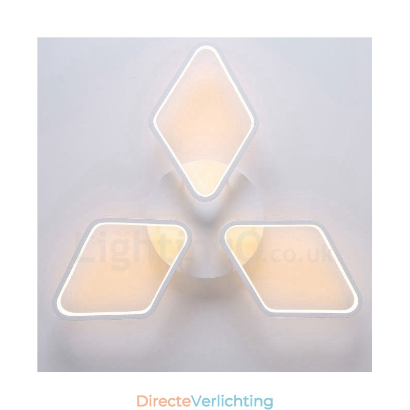 3-lichts moderne, eigentijdse, geïntegreerde metalen inbouwlamp