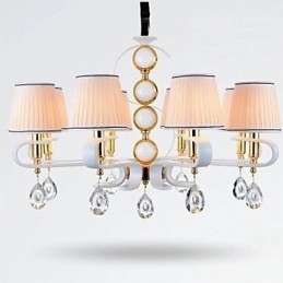 Stoffen kroonluchter 8-lichts moderne minimalistische hoogwaardige lamp