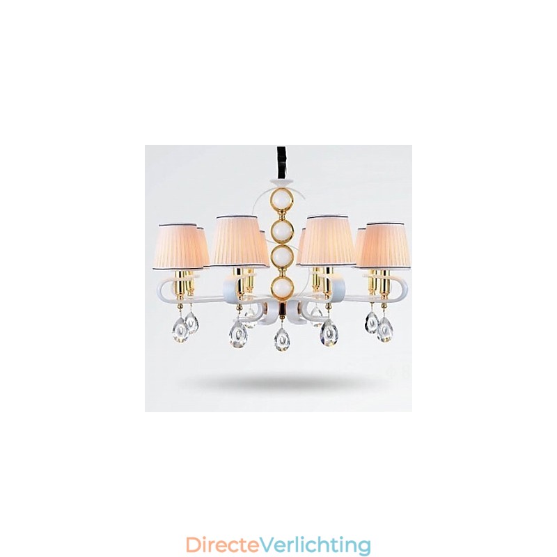 Stoffen kroonluchter 8-lichts moderne minimalistische hoogwaardige lamp