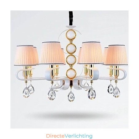 Stoffen kroonluchter 8-lichts moderne minimalistische hoogwaardige lamp Stoffen kroonluchter 8-lichts moderne minimalistische hoogwaardige lamp