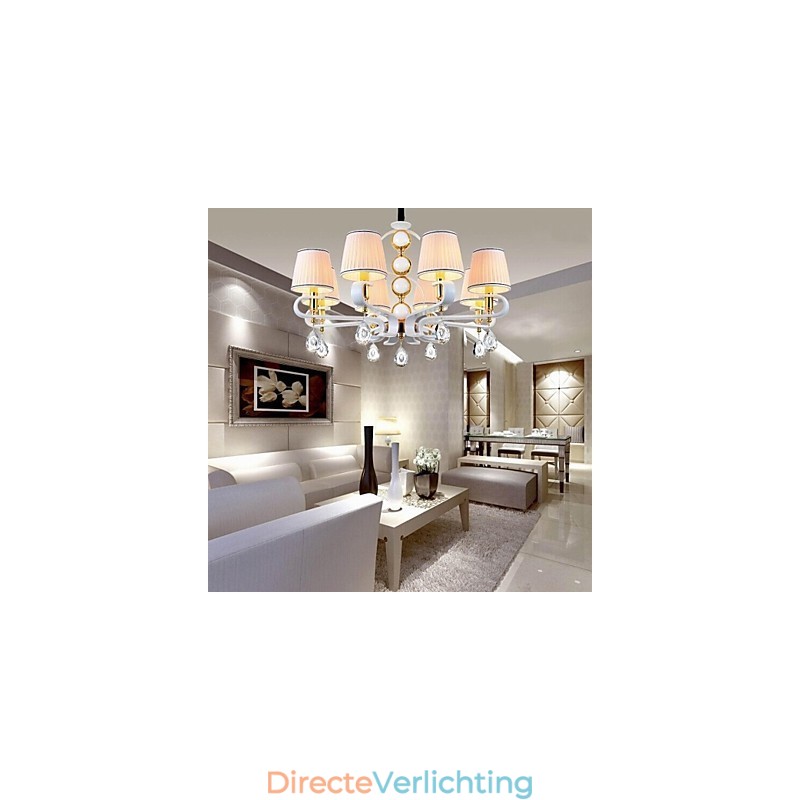 Stoffen kroonluchter 8-lichts moderne minimalistische hoogwaardige lamp