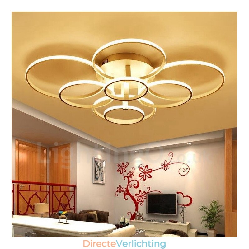 8-lichts moderne, eigentijdse, geïntegreerde metalen inbouwlamp