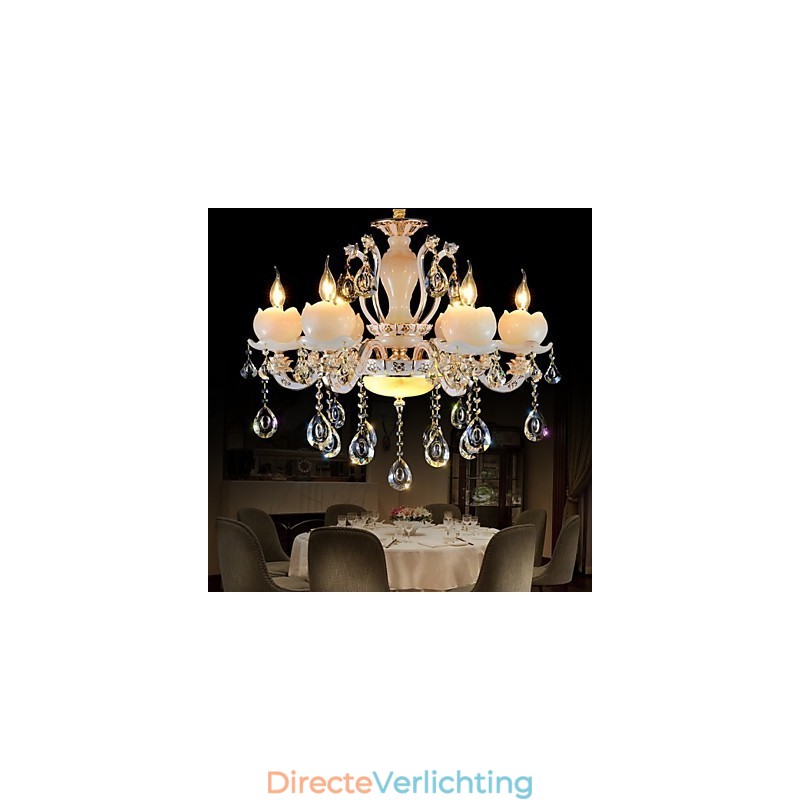 Luxe Europese stijl zinklegering jade kristal hanger