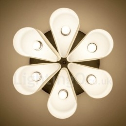 6-lichts rustieke lodge geïntegreerde plafondlamp