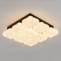 9-lichts rustieke lodge geïntegreerde plafondlamp