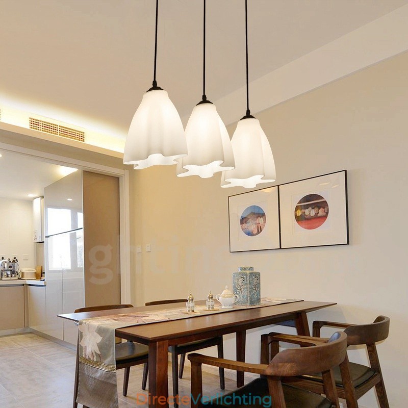 3-lichts traditionele klassieke geïntegreerde metalen hanglamp