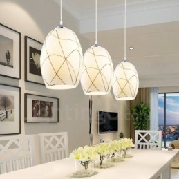 3-lichts moderne, eigentijdse, geïntegreerde metalen hanglamp
