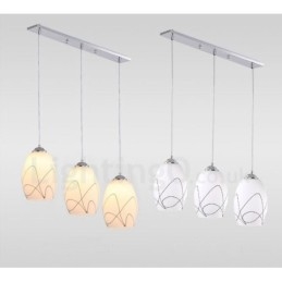 3-lichts moderne, eigentijdse, geïntegreerde metalen hanglamp