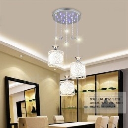 3-lichts moderne, eigentijdse, gloeilamp metalen hanglamp