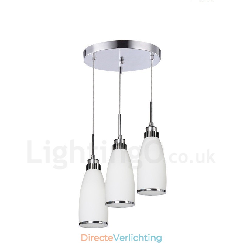 3-lichts moderne, eigentijdse, geïntegreerde metalen hanglamp