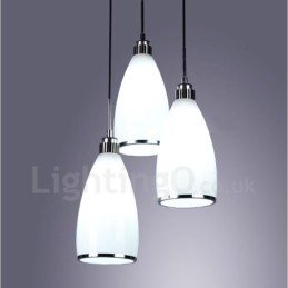 3-lichts moderne, eigentijdse, geïntegreerde metalen hanglamp