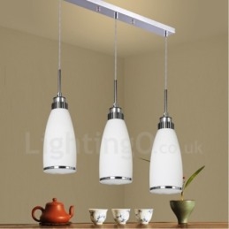3-lichts moderne, eigentijdse, geïntegreerde metalen hanglamp