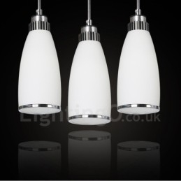 3-lichts moderne, eigentijdse, geïntegreerde metalen hanglamp