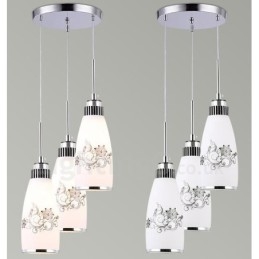 3-lichts moderne, eigentijdse, geïntegreerde metalen hanglamp