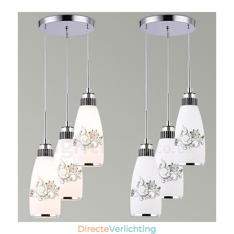 3-lichts moderne, eigentijdse, geïntegreerde metalen hanglamp