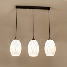 3-lichts rustieke lodge geïntegreerde metalen hanglamp