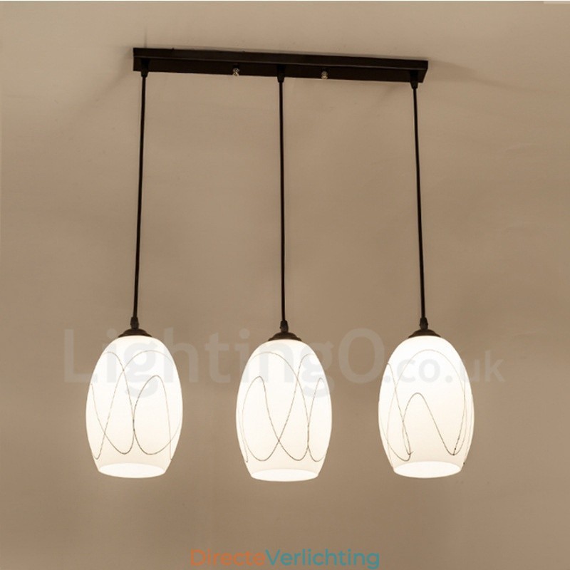 3-lichts rustieke lodge geïntegreerde metalen hanglamp