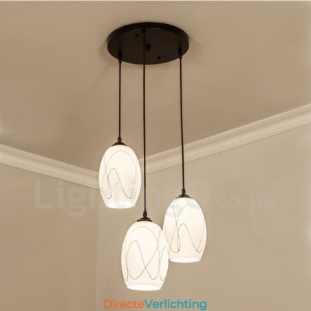 3-lichts rustieke lodge geïntegreerde metalen hanglamp 3-lichts rustieke lodge geïntegreerde metalen hanglamp