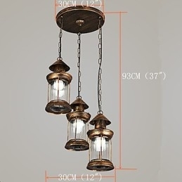 Rustieke Lodge Vintage Retro Mini Stijl Metalen Hanglamp