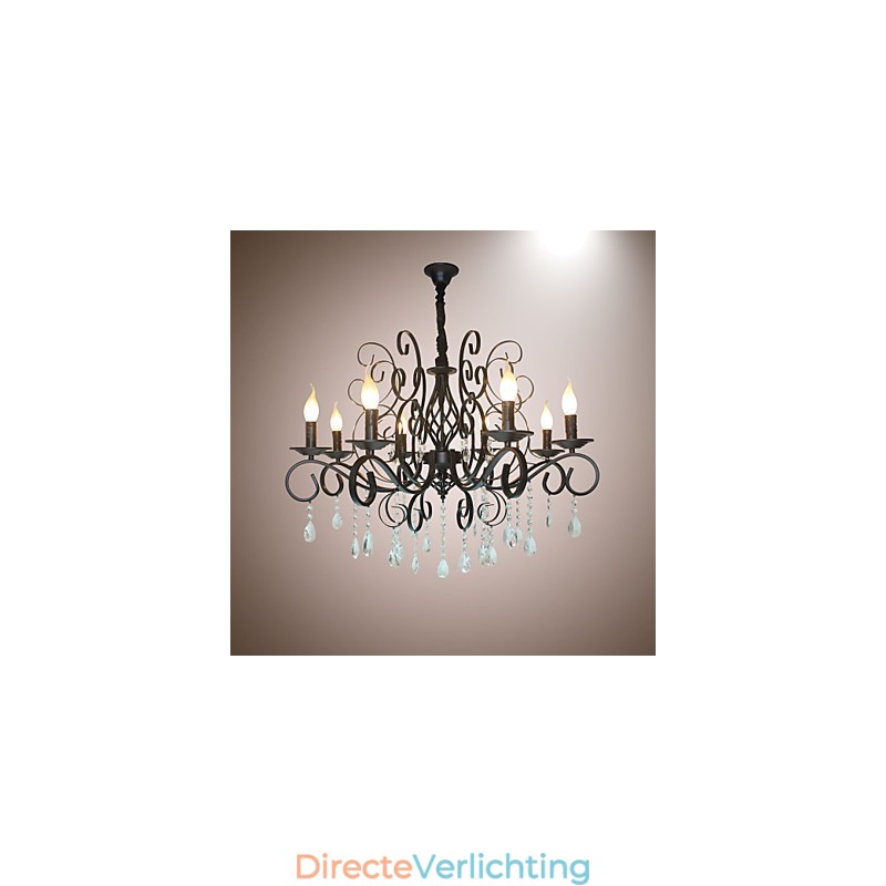8 Hoofd van Europese stijl Kristallen Lamp Metalen Kroonluchter Verlichting