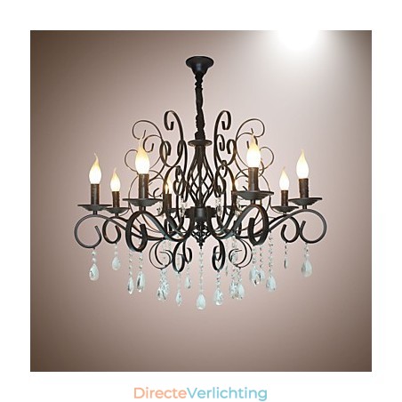 8 Hoofd van Europese stijl Kristallen Lamp Metalen Kroonluchter Verlichting 8 Hoofd van Europese stijl Kristallen Lamp Metalen Kroonluchter Verlichting