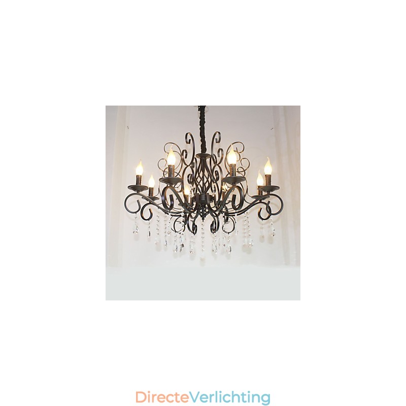 8 Hoofd van Europese stijl Kristallen Lamp Metalen Kroonluchter Verlichting