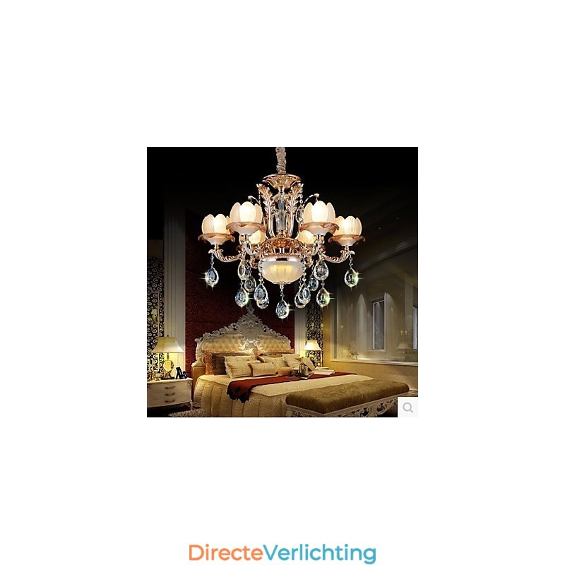 Europese stijl Kristallen hanglamp Eenvoudige legering Stijl Retro verlichting
