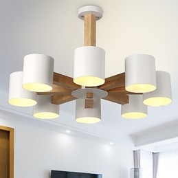 8 lampen kroonluchter moderne eigentijdse traditionele klassieke vintage land hout kenmerk voor hout