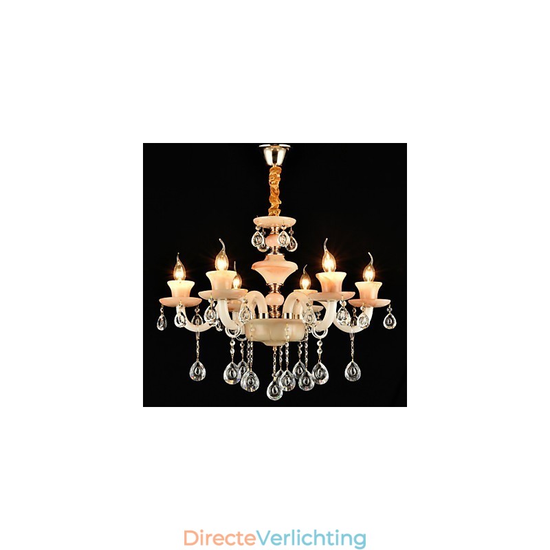 Moderne, eigentijdse, traditionele, klassieke, gegalvaniseerde kenmerken voor kristallen, mini-stijl metalen kroonluchter