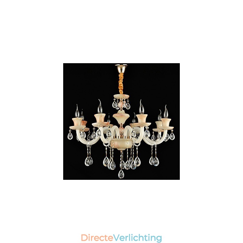 Moderne, eigentijdse, traditionele, klassieke, gegalvaniseerde kenmerken voor kristallen, mini-stijl metalen kroonluchter