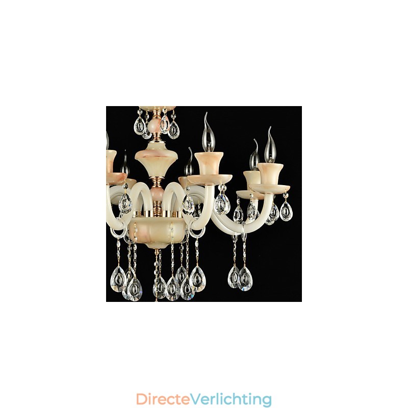 Moderne, eigentijdse, traditionele, klassieke, gegalvaniseerde kenmerken voor kristallen, mini-stijl metalen kroonluchter