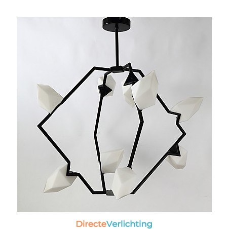 Negen lichts paal moderne metalen met glazen perzik kroonluchter lamp de Canteen Decorate hanglamp Negen lichts paal moderne metalen met glazen perzik kroonluchter lamp de Canteen Decorate hanglamp