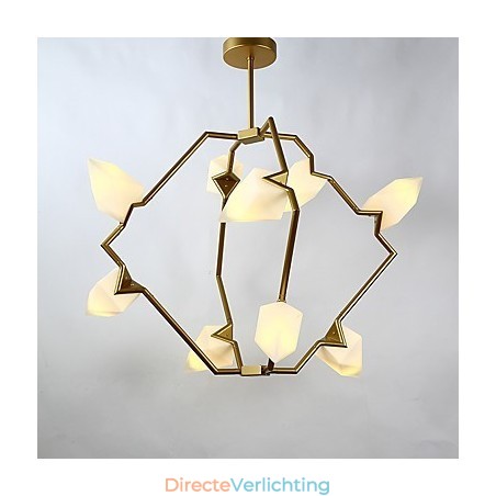 Negen lichts paal moderne metalen met glazen perzik kroonluchter lamp de Canteen Decorate hanglamp Negen lichts paal moderne metalen met glazen perzik kroonluchter lamp de Canteen Decorate hanglamp
