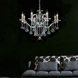 Elegante kristallen kroonluchter met 8 lampen