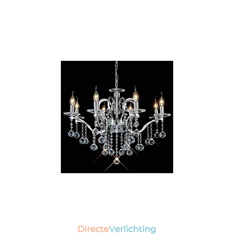 Elegante kristallen kroonluchter met 8 lampen