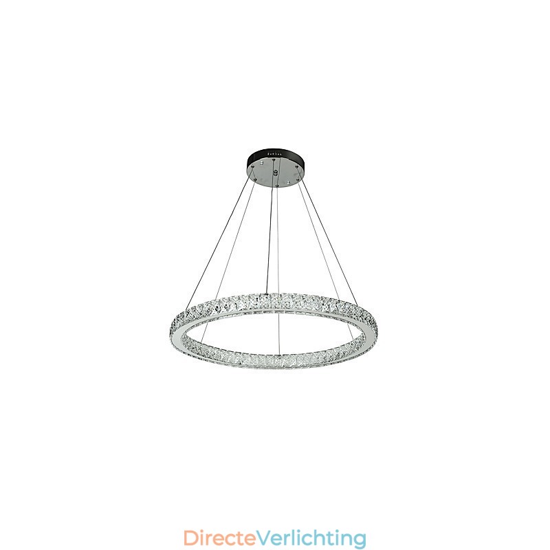 Dimbare ringvormige plafondhanglamp, moderne kroonluchterverlichting, binnenverlichting met afstandsbediening