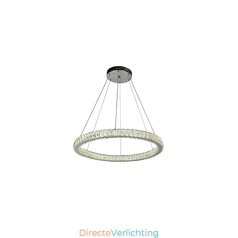 Dimbare ringvormige plafondhanglamp, moderne kroonluchterverlichting, binnenverlichting met afstandsbediening