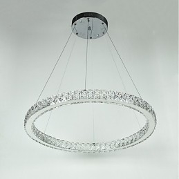 Dimbare ringvormige plafondhanglamp, moderne kroonluchterverlichting, binnenverlichting met afstandsbediening