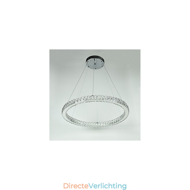 Dimbare ringvormige plafondhanglamp, moderne kroonluchterverlichting, binnenverlichting met afstandsbediening