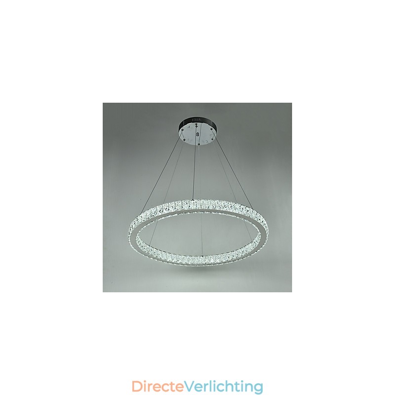 Dimbare ringvormige plafondhanglamp, moderne kroonluchterverlichting, binnenverlichting met afstandsbediening