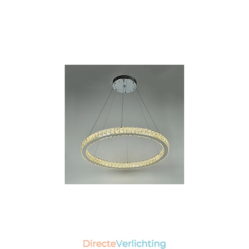 Dimbare ringvormige plafondhanglamp, moderne kroonluchterverlichting, binnenverlichting met afstandsbediening